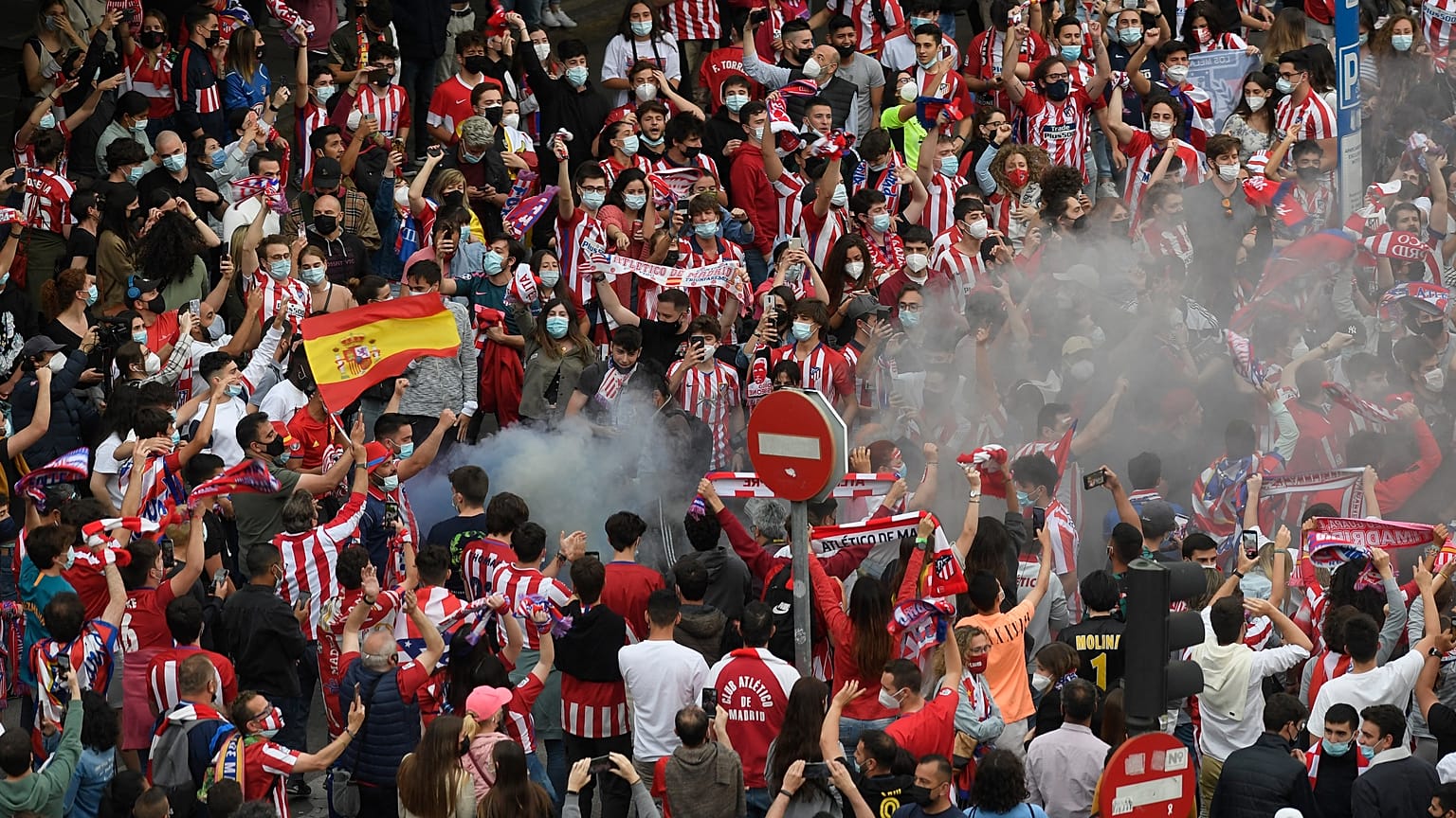 Die Atletico-Anhängerschaft feiert