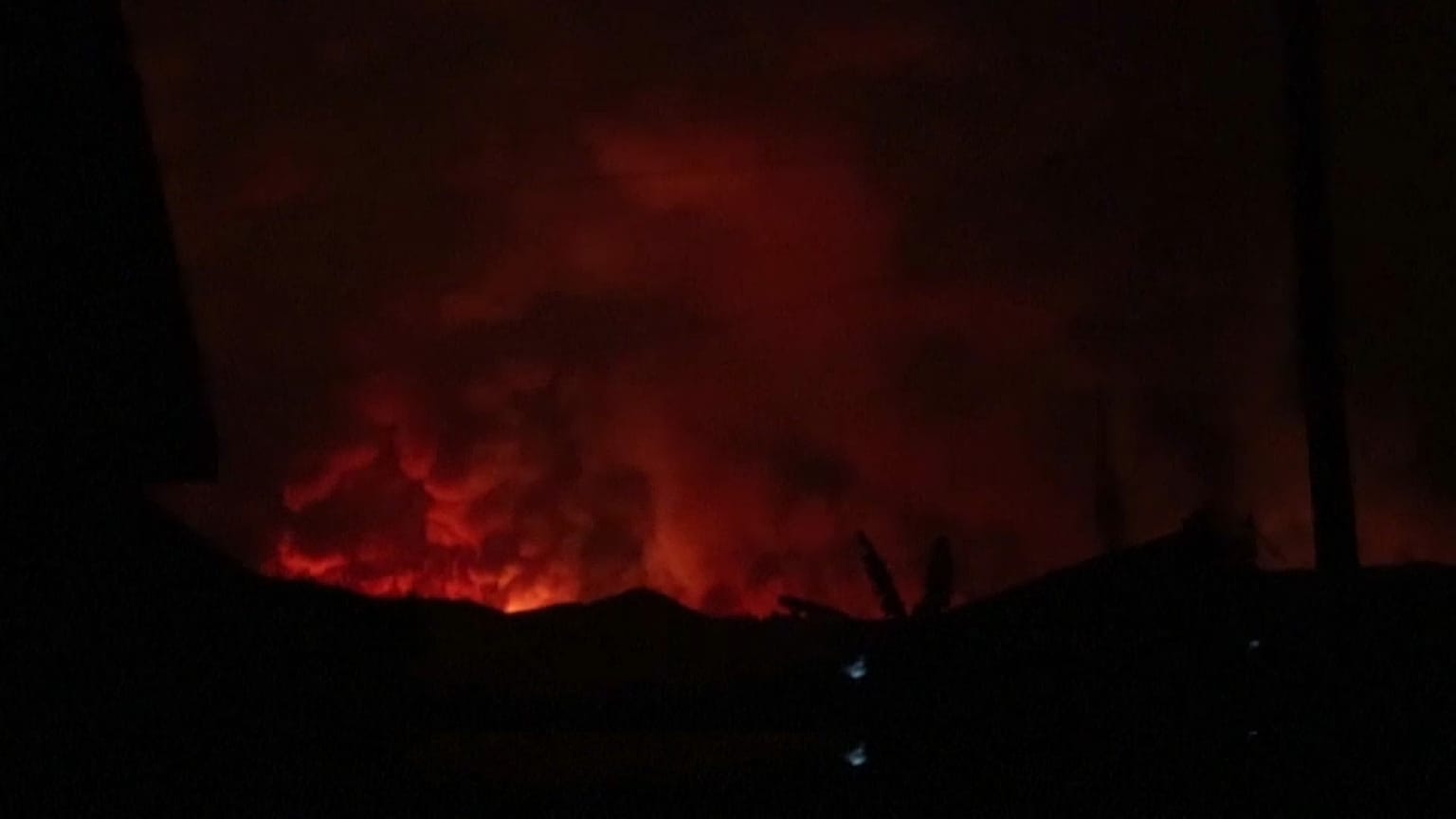 Erupción del volcán Nyiragongo