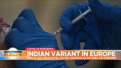 COVID-19 vaccine being given to UK person.