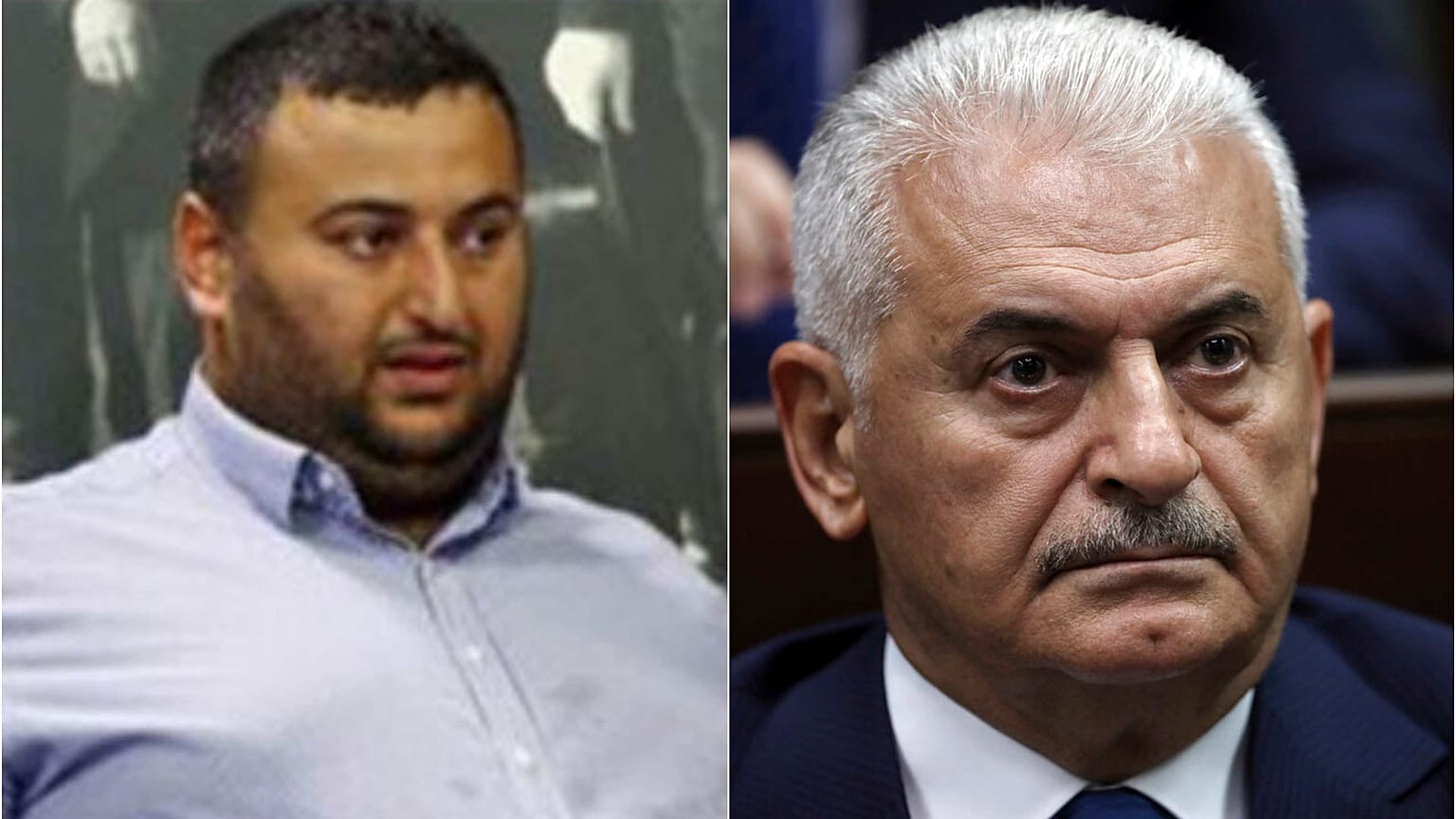 Solda, Binali Yıldırım'ın oğlu Erkam Yıldırım. Binali Yıldırım (sağda) oğlunun Venezuela'ya yardım amacıyla gittiğini açıklamıştı.