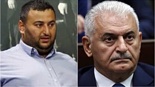 Solda, Binali Yıldırım'ın oğlu Erkam Yıldırım. Binali Yıldırım (sağda) oğlunun Venezuela'ya yardım amacıyla gittiğini açıklamıştı.