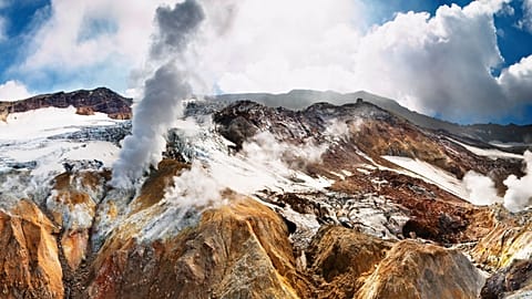An active volcano