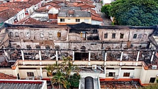 Estado en el que quedó el Palacio de Justicia de Tuluá