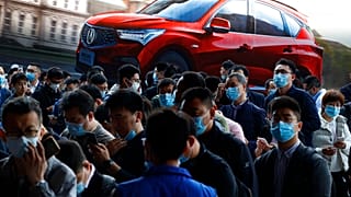 Feria de coches en Shangai