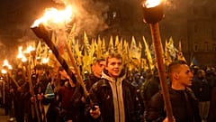 Колонна "Азова" на шествии в День защитника Украины. Киев, 14 октября 2016