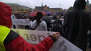 Manifestazione contro il centro di detenzione
