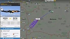 Belarus uçağı yarı yolda dönmek zorunda kaldı