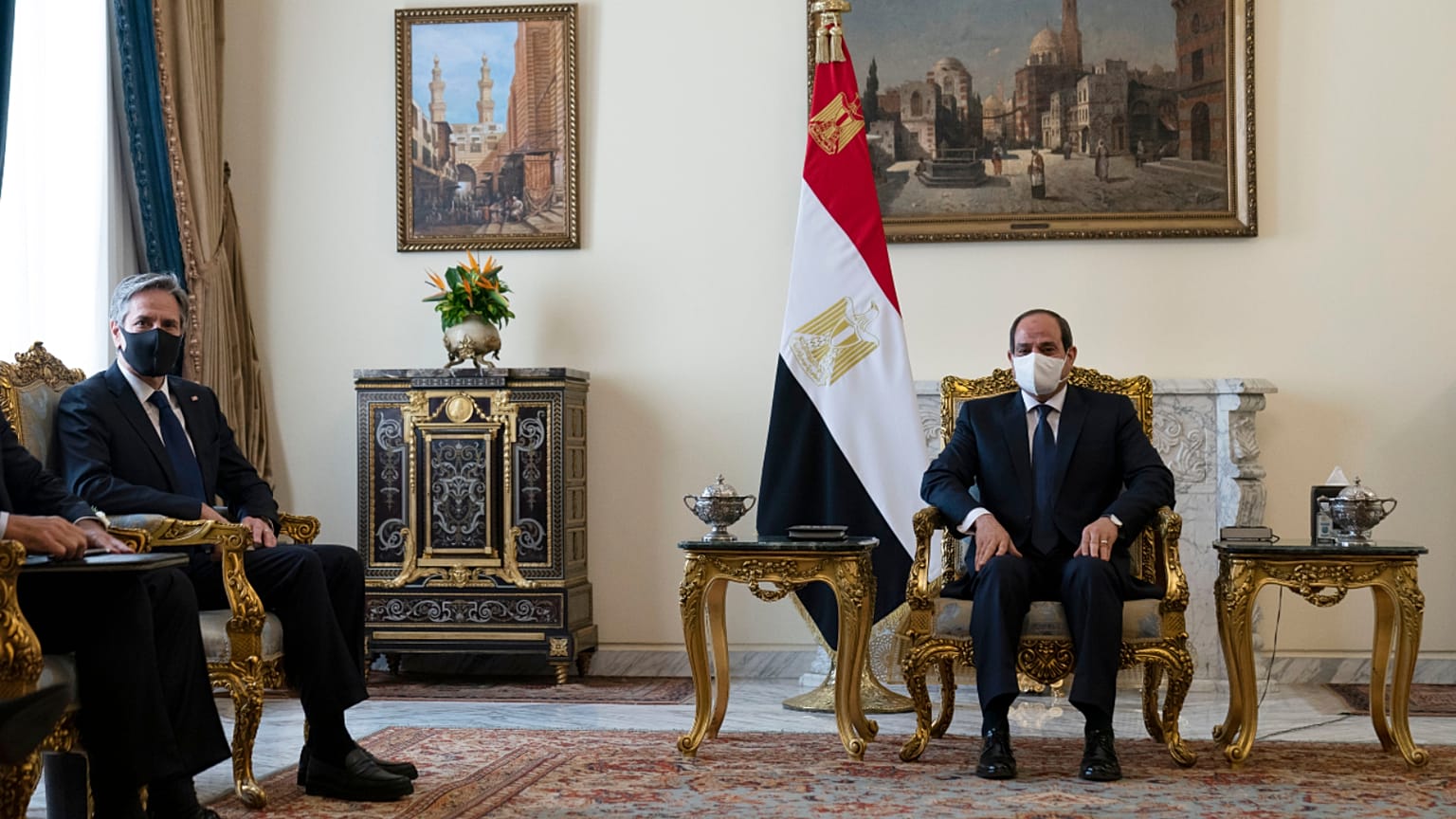 بلينكن خلال لقائه بالرئيس المصري عبد الفتاح السيسي