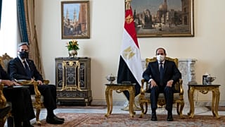 بلينكن خلال لقائه بالرئيس المصري عبد الفتاح السيسي