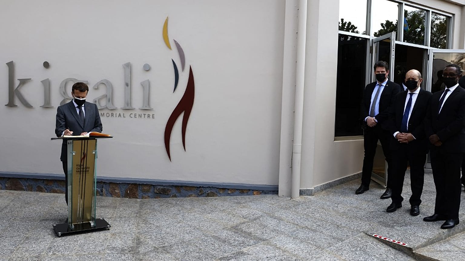 Emmanuel Macron in Kigali, der Hauptstadt von Ruanda