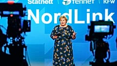 Erna Solberg bei der Eröffnung von Nordlink