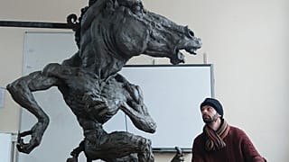 La polémica escultura.