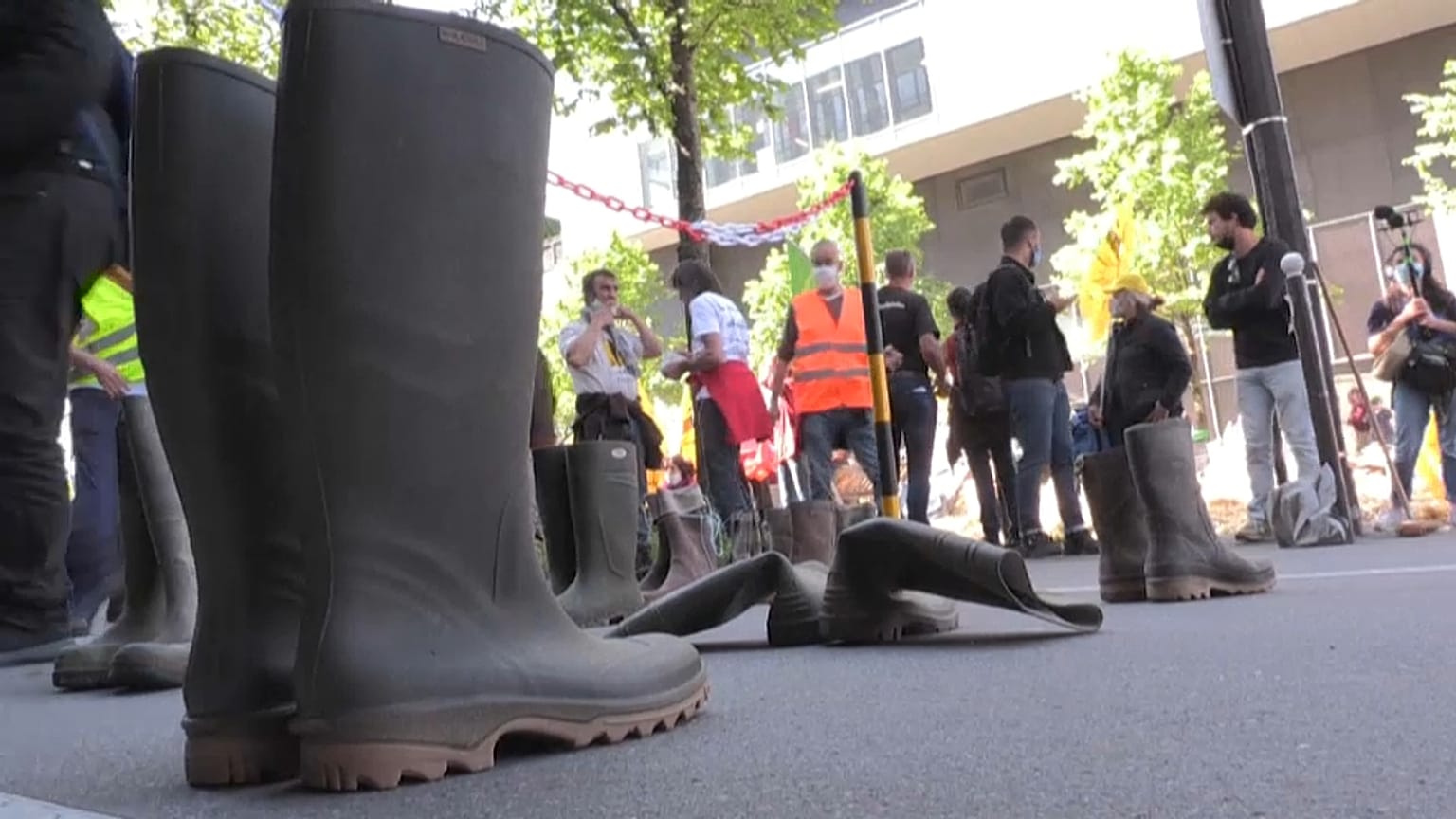 Protestierende Bauern in Frankreich