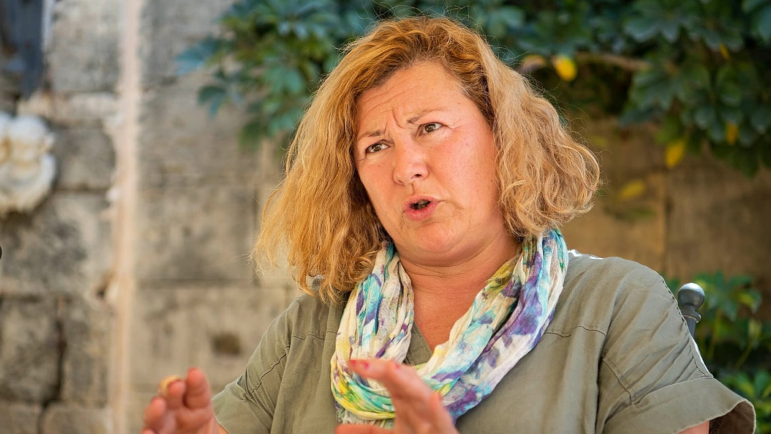 Malta lawmaker Marlene Farrugia talks with the Associated Press, in Velletta, Malta, on Wednesday, May 19, 2021