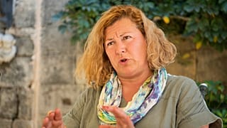 Malta lawmaker Marlene Farrugia talks with the Associated Press, in Velletta, Malta, on Wednesday, May 19, 2021