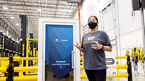 A screenshot of the wellness booth before Amazon deleted their video.