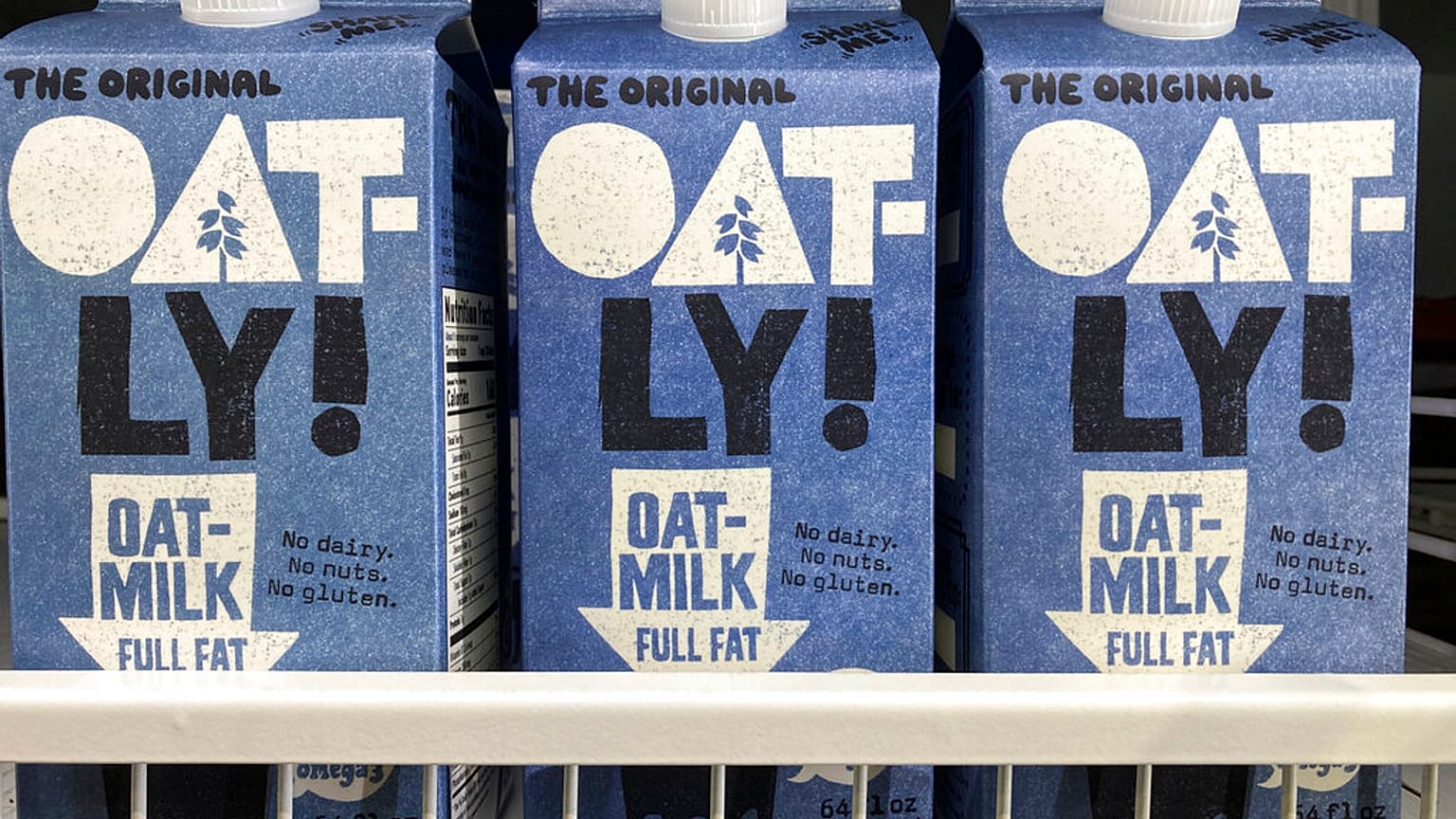 Oatly containers in North Miami, US
