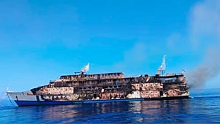 Indonesia ferry catches fire at sea