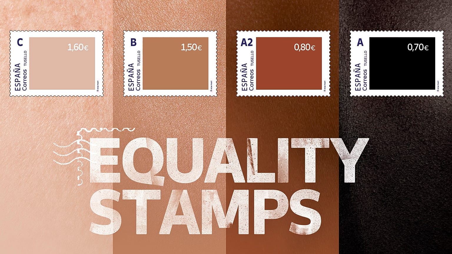 Imagen de la campaña contra el racismo de Correos España
