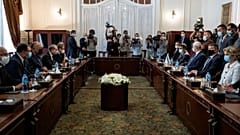 Egyptian Foreign Minister Sameh Shoukry meets Israeli Foreign Minister Gabi Ashkenazi