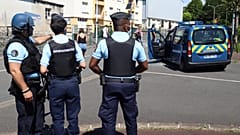 French gendarmes in Le Lardin-Saint-Lazare, near Sarlat, southwestern France, on May 30, 2021.