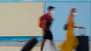 Am Flughafen von Palma de Mallorca vom vergangenen Sommer