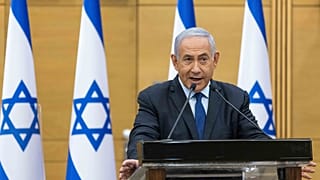Benjámin Netanjahu izraeli miniszterelnök a jeruzsálemi parlamentben 2021. május 30.
