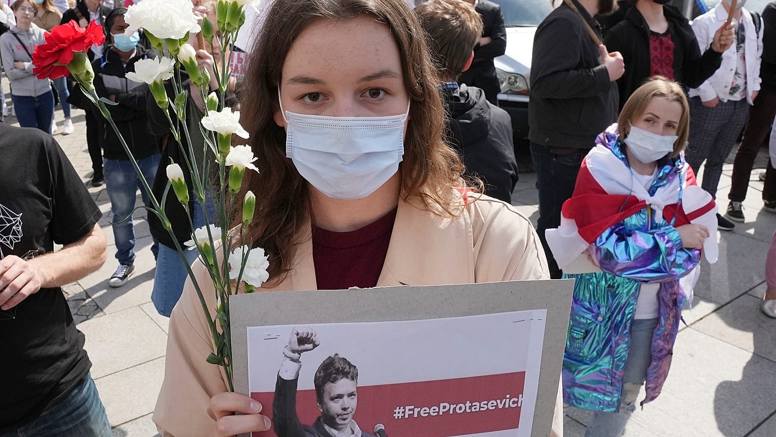 Proteste a Varsavia dell'opposizione bielorussa