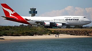 Qantas-Flugzeug in Sydney