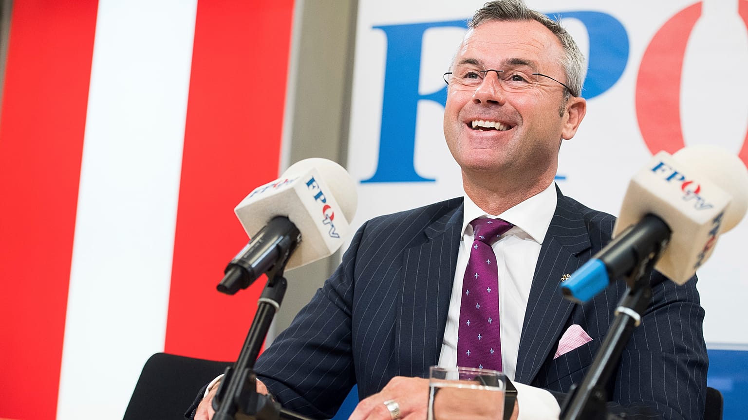 Norbert Hofer during a press conference in Vienna, Austria on May 20, 2019.
