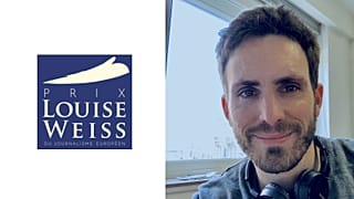 Le journaliste Bryan Carter, Lauréat du Prix Louise Weiss, catégorie "reportage"