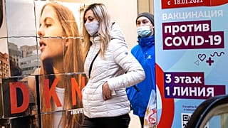 Pendemi döneminde Rusya'nın başkenti Moskova'dan bir görünüş.