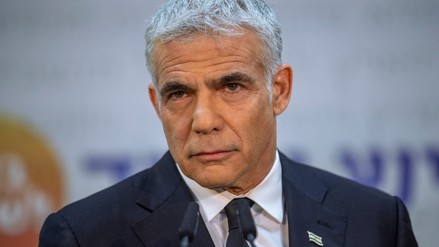 Jaír Lapid, új izraeli miniszterelnök egy 2021. május 6-i felvételen