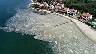 Marmara Denizi'nde görülen 'deniz salyası' müsilaj.