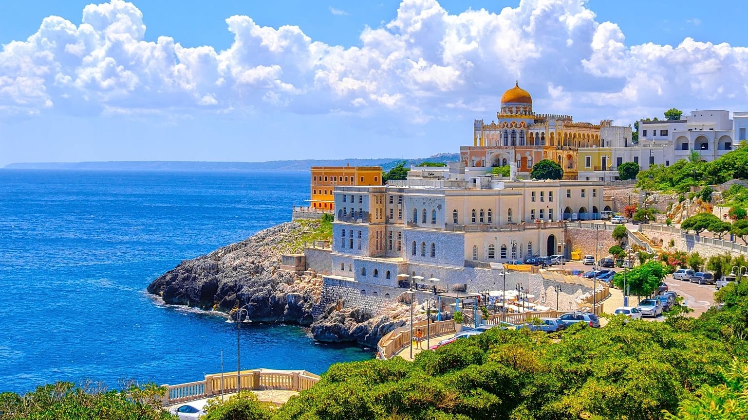Santa Cesarea Terme in Salento, Apulia, in the region Lecce in south Italy.