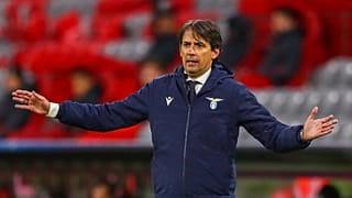 Simone Inzaghi durante una partita di Champions con la sua ex Lazio