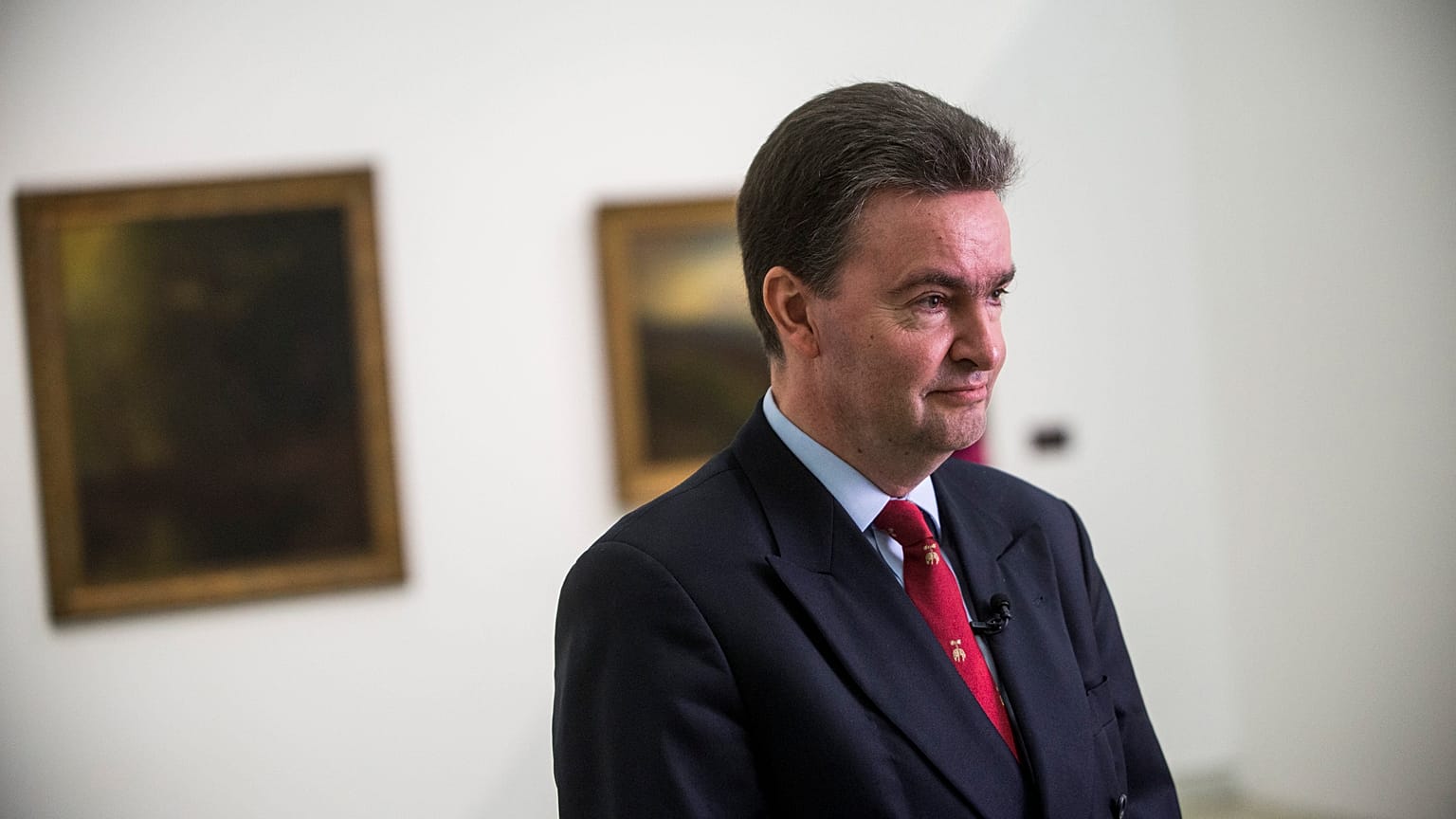 Habsburg György Az első aranykor - Az Osztrák-Magyar Monarchia festészete és a Műcsarnok című kiállításon tartott tárlatvezetésen 2017-ben