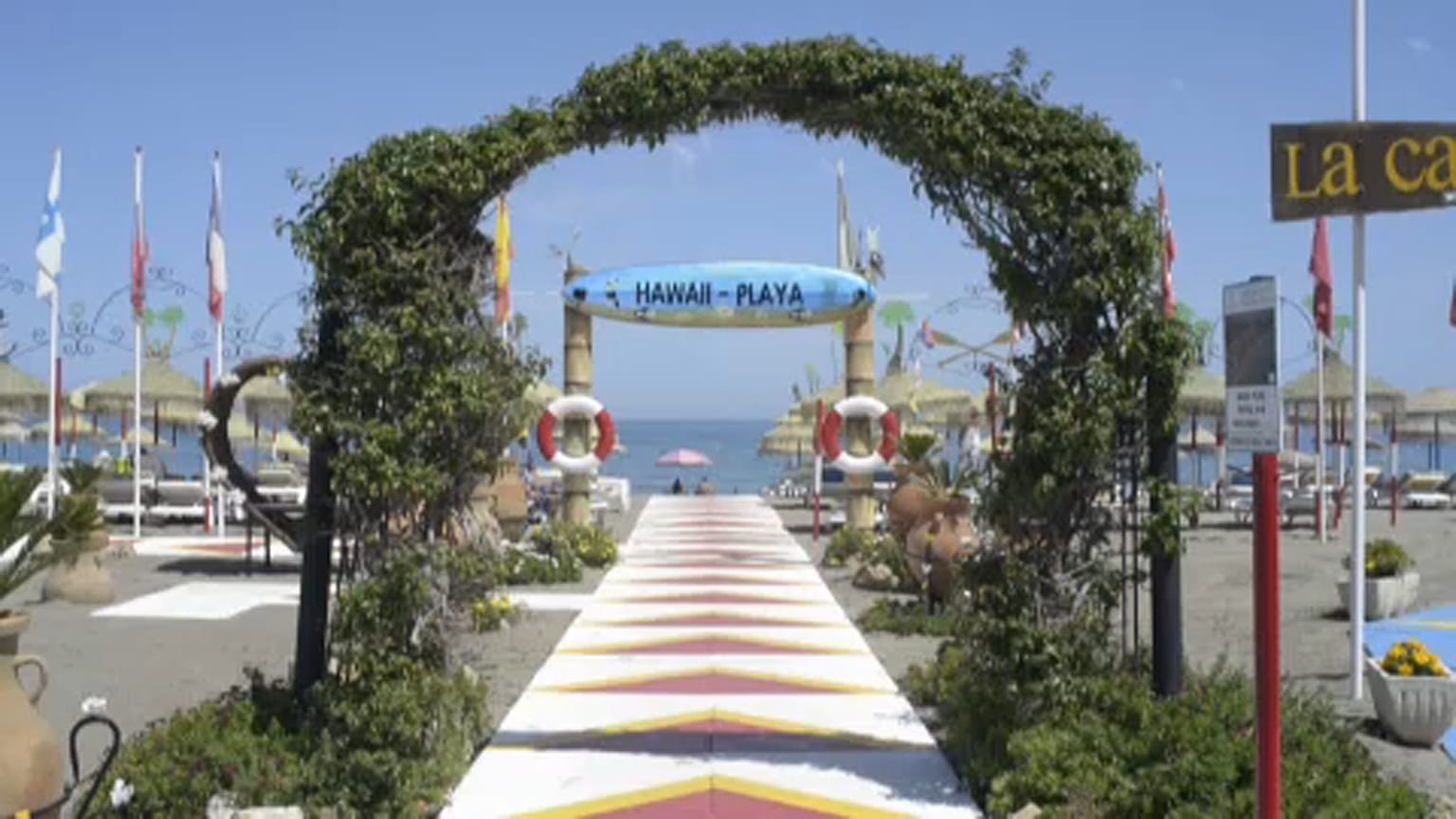 Una playa de Torremolinos