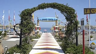 Una playa de Torremolinos