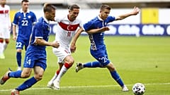 Türkiye'nin 2020 Avrupa Futbol Şampiyonası için Moldova ile yaptığı hazırlık maçından bir görüntü.