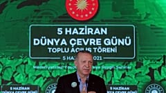 Cumhurbaşkanı Recep Tayyip Erdoğan, Pendik Millet Bahçesi'nde düzenlenen 5 Haziran Dünya Çevre Günü Toplu Açılış Töreni'ne katılarak konuşma yaptı