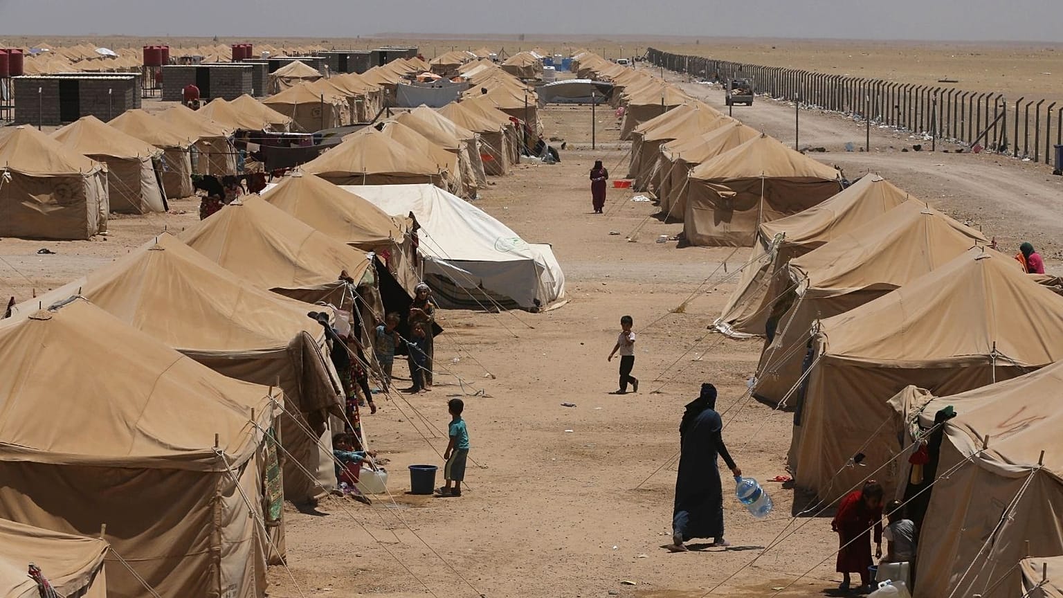 a camp outside Fallujah, Iraq