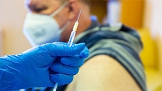A man is administered the Sputnik V COVID-19 vaccine in Bratislava, Slovakia, Monday June 7, 2021.