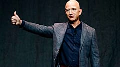 Jeff Bezos bei einer Veranstaltung anlässlich der Enthüllung der Blue Moon-Mondfähre von Blue Origin in Washington, 19.05.2019