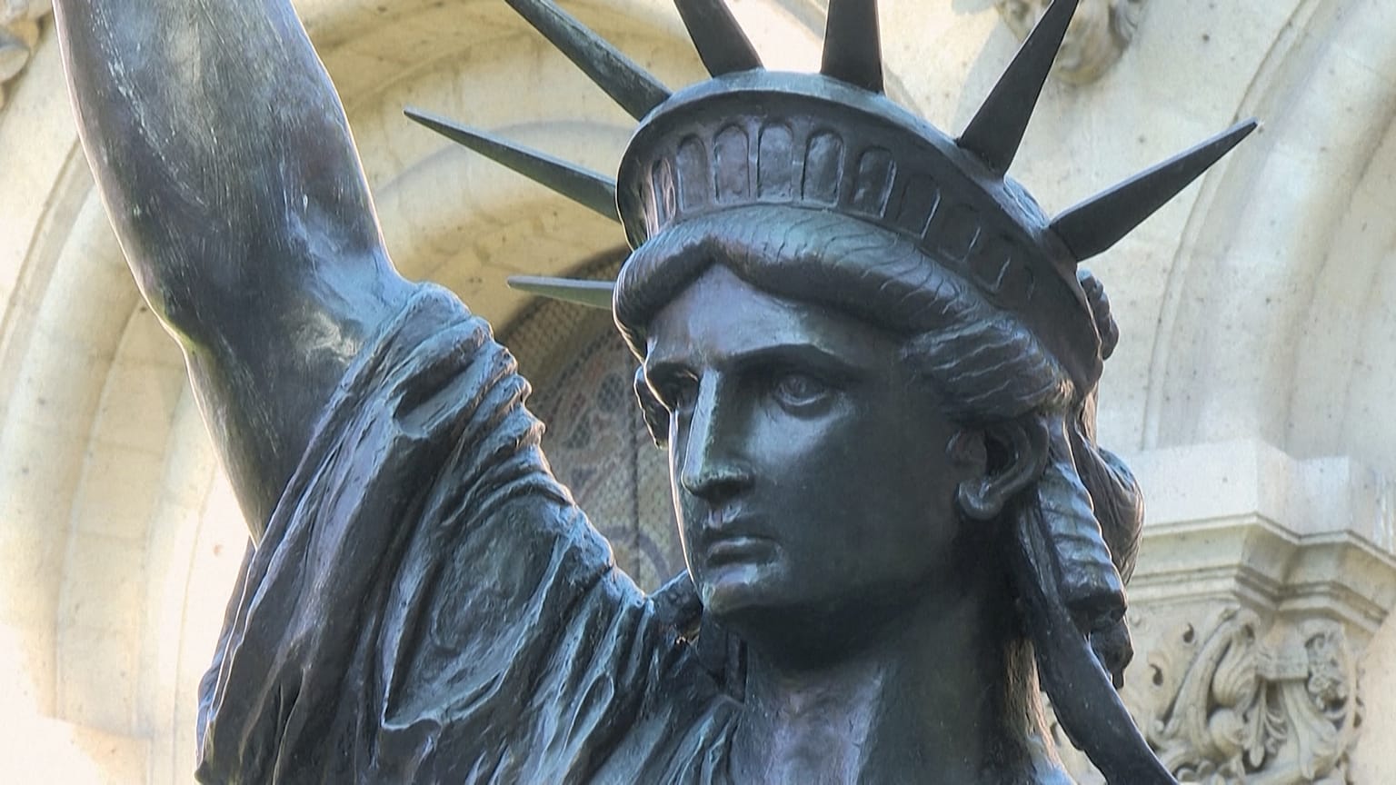 Replica of the Statue of Liberty in the courtyard of the CNAM (Conservatoire National des Arts et Métiers)