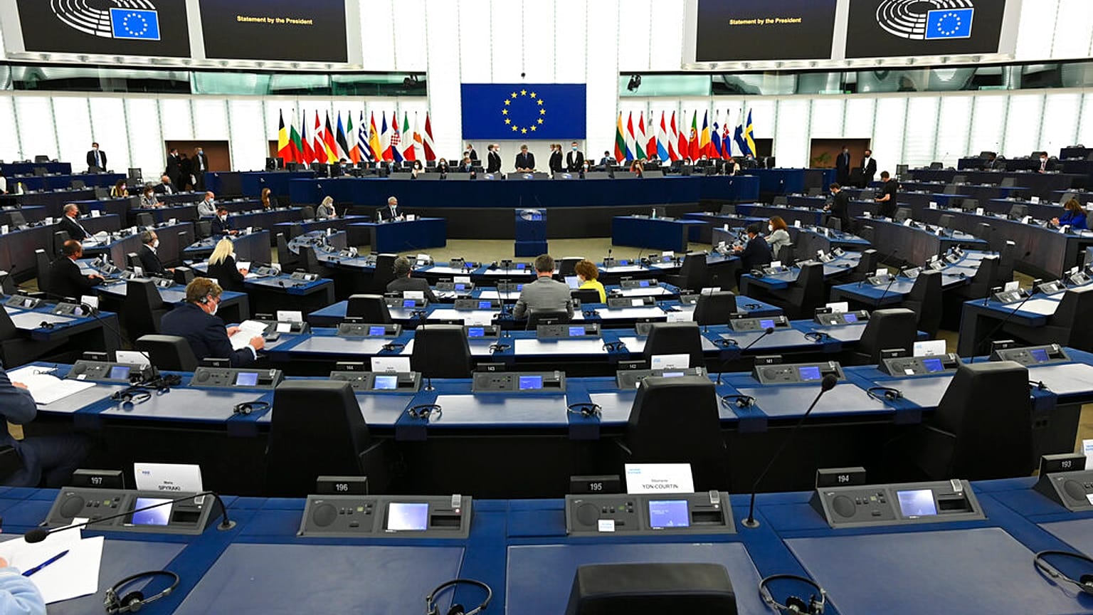 Das Europäische Parlament in Straßburg im Sommer 2021