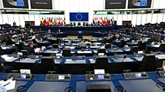 Das Europäische Parlament in Straßburg im Sommer 2021