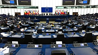 Das Europäische Parlament in Straßburg im Sommer 2021
