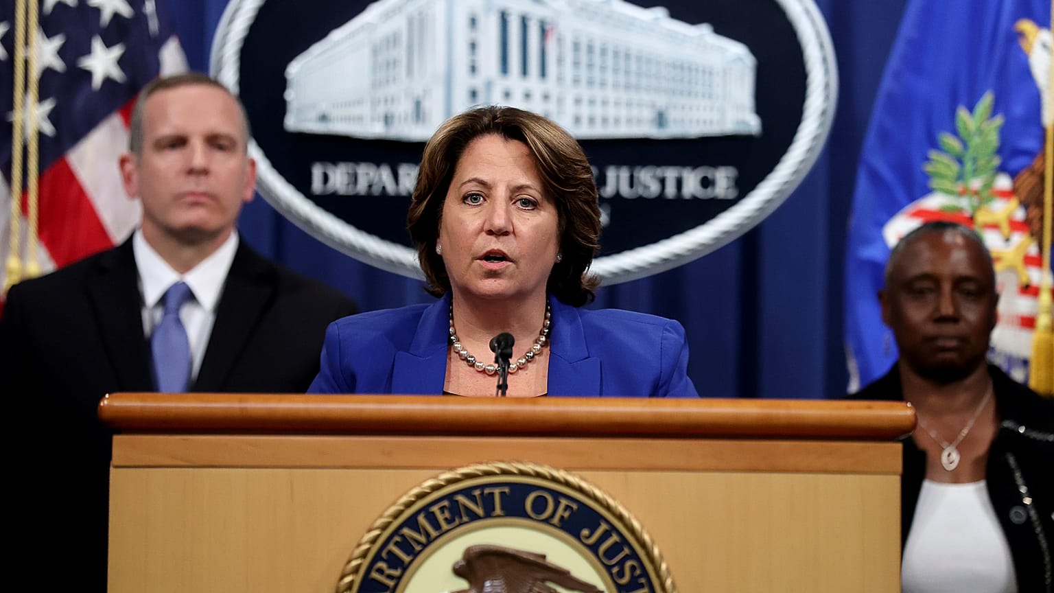 Deputy Attorney General Lisa Monaco announces the recovery of millions of dollars worth of cryptocurrency from the Colonial Pipeline Co. ransomware attack on  June 7, 2021.
