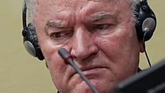 Ratko Mladic at the UN's Yugoslav war crimes tribunal in The Hague, Netherlands